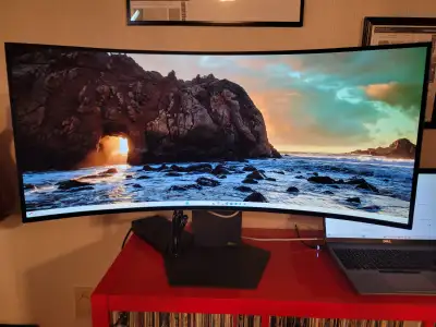 LG 34" WQHD 240Hz 0.03ms Curved OLED Gaming Monitor 34GX900A-B, View more