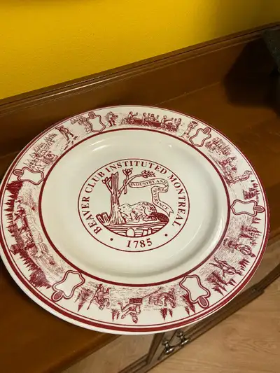 2001 Service Plate from the 5-star Beaver Club Restaurant Fairmont The Queen Elizabeth Hotel Montrea...