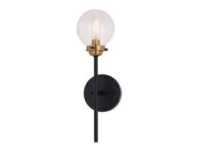 1 Light Wall Light Oil Rubbed Bronze & Brass Finish, View more