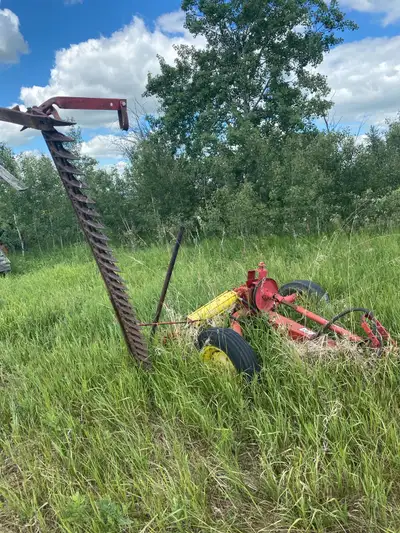 mowers, square baler and hay rake, View more