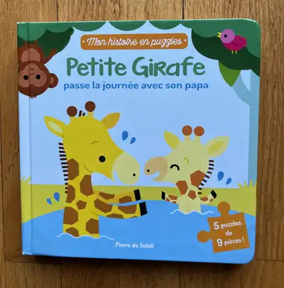 LIVRE PUZZLES ENFANT * PETITE GIRAFE PASSE LA JOURNÉE AVEC SON, View more