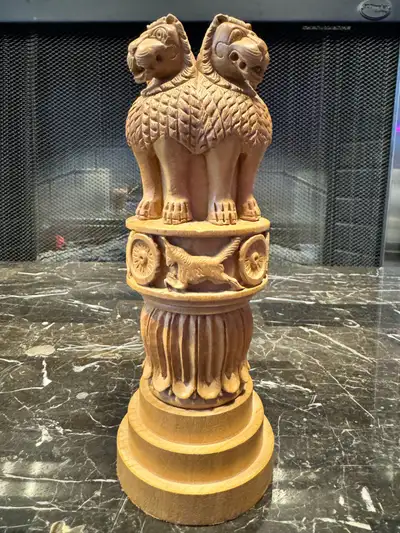 Southloom Handmade Asoka Lion Pillar Handicraft (Carved from Wh, View more