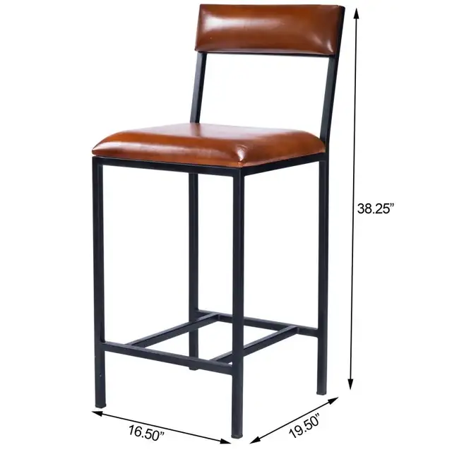 Augustus Genuine Leather Bar & Counter Stool in Chairs & Recliners in Mississauga / Peel Region - Image 3