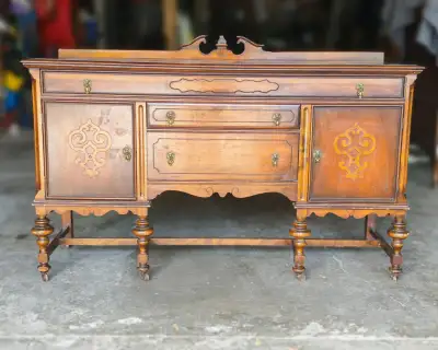 Antique Wooden Sideboard, View more