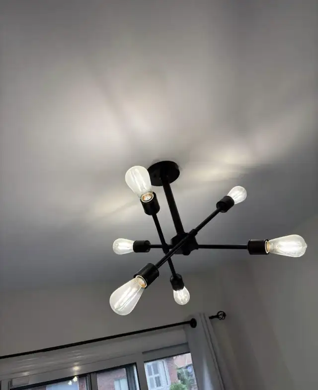 All black Sputnik Modern Linear Chandelier in Indoor Lighting & Fans in Mississauga / Peel Region - Image 3