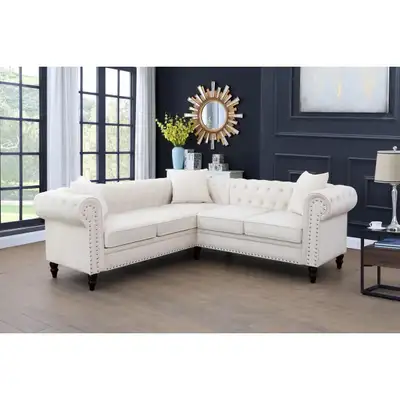 Giannoulis 2 - Piece Velvet Sectional Tufted Sofa, View more