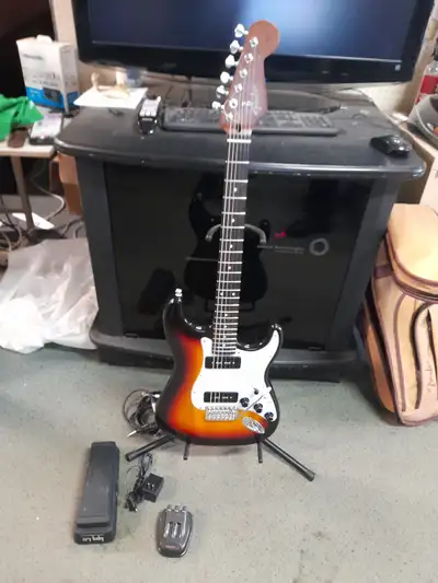 2 pedals with guitar, View more