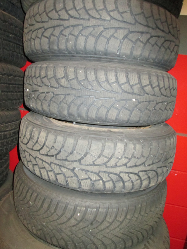 185/65/15 Winter Tires On Black Steel Rims in Tires & Rims in Hamilton