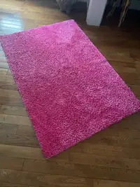 Pink shag rug 