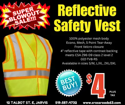 STORE CLOSING CLEARANCE!!! Worker's Safety Vest, View more