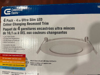 Brand New -4 Pack Ultra Slim Color Changing LED Lights