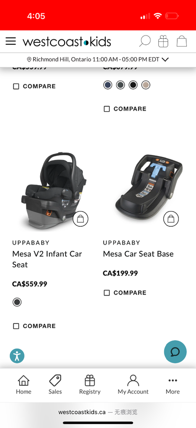 One year Uppababy Mesa Max Car seat and Base, View more
