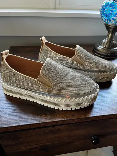 rhinestone slip-on loafers , View more