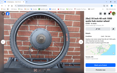 Ebike 1000 watt hub motor wheel, View more