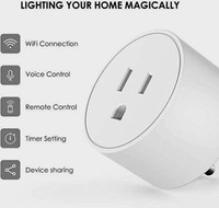 Smart Plug Alexa Google Home WiFi app control Plug 4 PLUGs