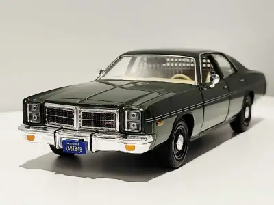 1977 Dodge Monaco (green metallic) 1:24 diecast model , View more