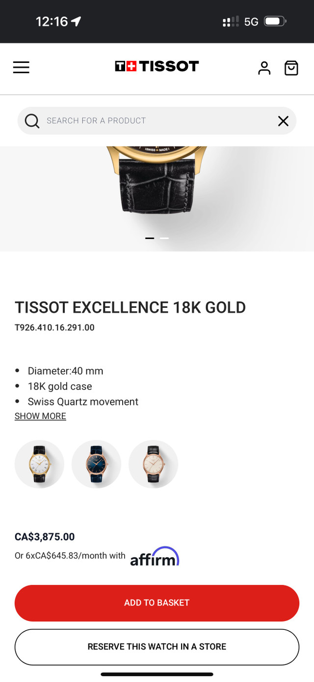 Tissot watch gold in Jewellery & Watches in Pembroke - Image 4