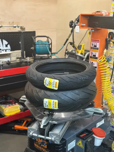 Selling Pirelli Sportbike tires as well. Brand new Rosso 3 and 4s. I can do motorcycle tire changes...