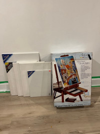 Art Easel & Canvases 