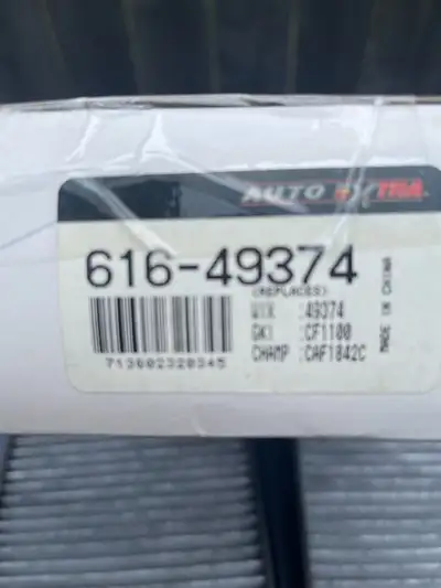 I am selling a pair of cabin air filters, Auto Extra part number 616-49374. These filters fit a vari...