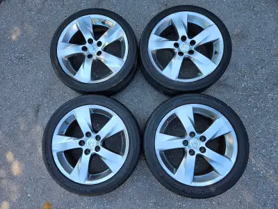 Selling a set (4) of OEM Lexus IS250 or IS350 Alloy wheels with Yokohama ADVAN Sport A/S all-season...