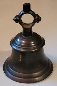 Antique Rare Heavy Large Bronze Hand Crafted Hindu Temple Bell