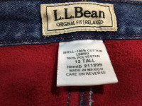 LL Bean original fit relaxed 12 T