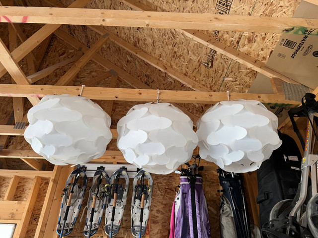 Set of 3 Ceiling-Mounted Globe Lights in Indoor Lighting & Fans in Calgary - Image 2