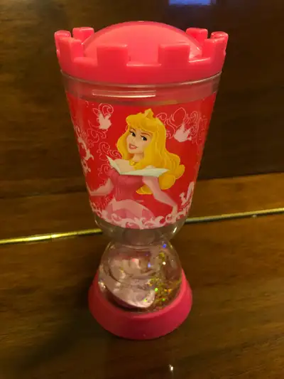 Disney Sleeping Beauty Aurora Castle globe cup with lid, View more