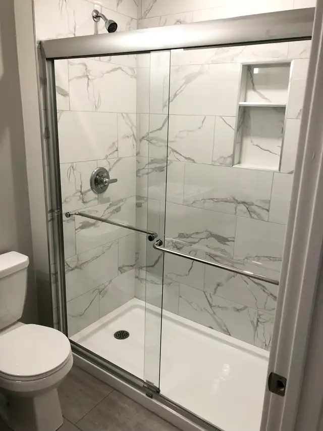 Shower door installation