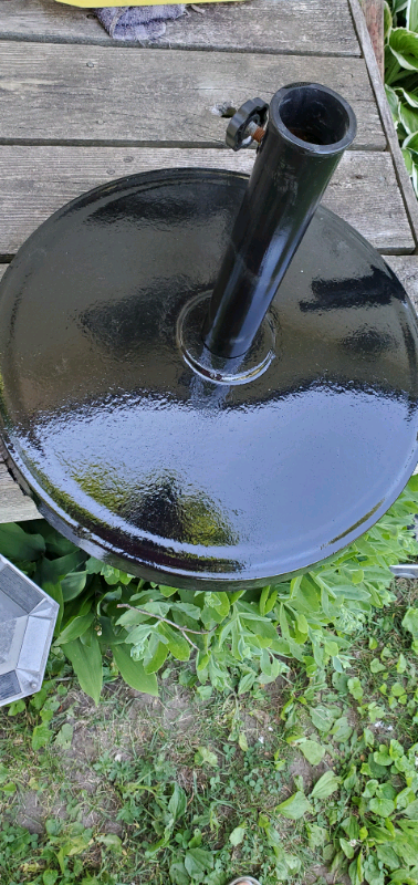 Over 45lbs to help keep your umbrella standing and staying in place.