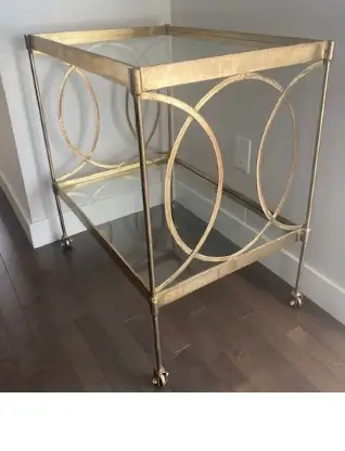 Glass and Metal Bar cart, View more