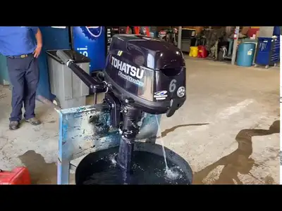 2017 Tohatsu 4-stroke, 6 hp Outboard Motor - runs great, easy start - very little use and spent most...