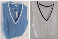 2 GARAGE LADIES SWEATER VESTS FOR THE PRICE OF 1!
