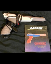 Older Grey Zapper for NES with Manual