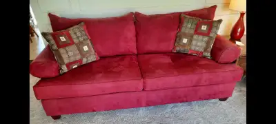 I have 2 couches and a matching ottoman. These couches had sat in the basement for years and were ve...