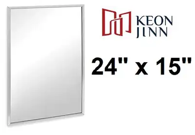 Metal Frame Mirror- 24" X 15" - NEW, View more