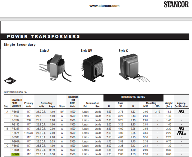 TRANSFORMATEUR STANCOR P-8602 PRI 117VAC SEC 28VAC 0.3A in Electrical in Laval / North Shore - Image 3