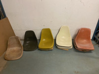 mid century modern fibreglass chair shell tops