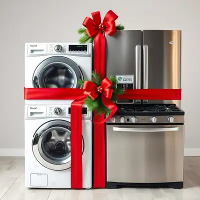 Christmas special $1599Refurbished washer&dryerStove&Refrigerato, View more