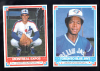 1985 OPC Mini Baseball Poster Montreal Expos Toronto blue Jays 1