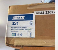 Exterior blower, broan, new in box