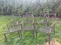 Metal Stackable Outdoor Garden Chairs (6)