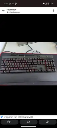 Corsair Gaming K70 Lux RGB keyboard