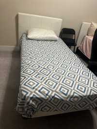 Single bed with mattress x2