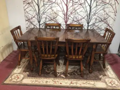 Refinished Table & 6 Chairs, View more