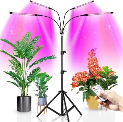 LED GROW LIGHT WITH TRIPOD STAND FOR INDOOR PLANTS @ ANGEL ELECT, View more