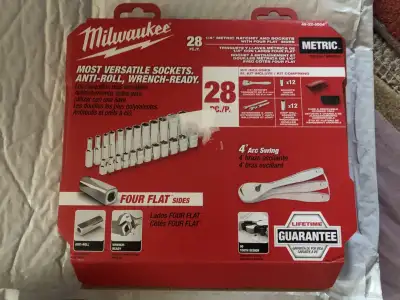 Milwaukee 1/4” 28 piece Metric socket set⛑⛑, View more