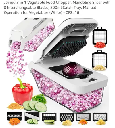 Brand New 8 in 1 Vegetable Food Chopper, Mandoline Slicer, View more