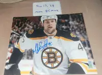 Mark Stuart signed 8x10 photo Bruins Oilers Hockey /Photo signée